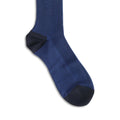 Caviar Navy and Blue Cotton Long Socks