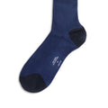 Caviar Navy and Blue Cotton Long Socks