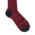 Caviar Navy and Red Cotton Long Socks