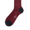 Caviar Navy and Red Cotton Long Socks