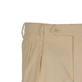 Off White Fine Ribbed Corduroy Pants