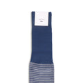 Houndstooth Blue Grey and Blue Cotton Long Socks