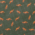 Pocket Square Colored Fox Patterns Wool And Cashmere
