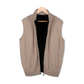 Beige Zipped Gilet — Beaver Lining