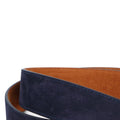 Navy and Chestnut Reversible Nubuck Belt