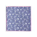Pocket Square - Flowers Printed & Border Silk