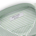 Shirt - Tricolor Striped Cotton Single Cuff Italian Collar