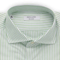 Shirt - Tricolor Striped Cotton Single Cuff Italian Collar