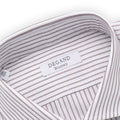 Shirt - Tricolor Striped Cotton Single Cuff Italian Collar