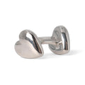 Cufflinks - Double Heart Rhodium