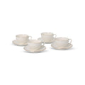 Set - Mug With Saucer NIPPON WHITE Set For 4 Porcelain