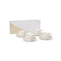 Set - Mug With Saucer NIPPON WHITE Set For 4 Porcelain