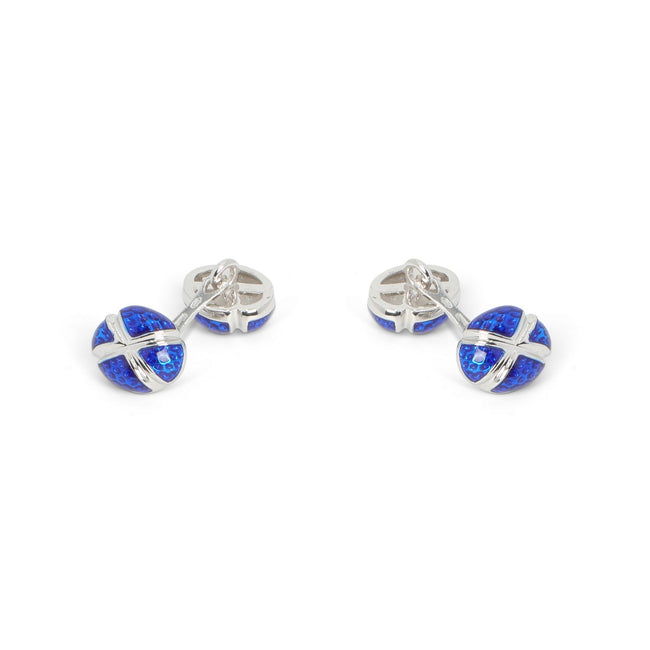Cufflinks Plain Colour Lozenge Sterling Silver