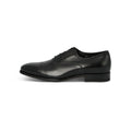 VIAGGIO Laced Derbies in Black Strech Leather