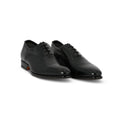 VIAGGIO Laced Derbies in Black Strech Leather