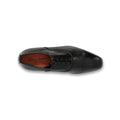 VIAGGIO Laced Derbies in Black Strech Leather