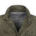 Jacket Plain Colour Suede Shirt Collar