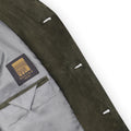 Jacket Plain Colour Suede Shirt Collar