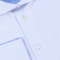 Plain Twill Light Blue Double Cuff Shirt