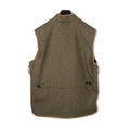 Waistcoat - Herringbone Tweed Wool Buttoned Fur-Lined