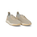 Sneakers in Beige & White Nylon