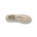 Sneakers in Beige & White Nylon