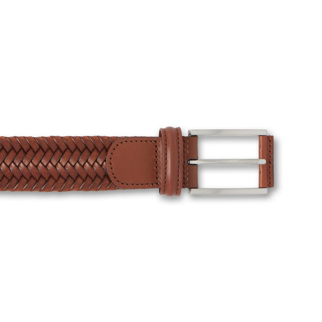 Belt - Braided Leather & Silver Buckle