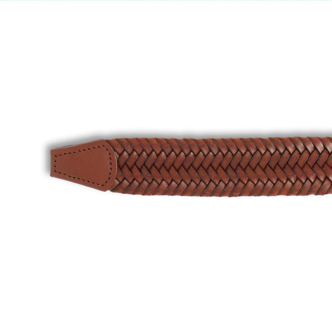 Belt - Braided Leather & Silver Buckle