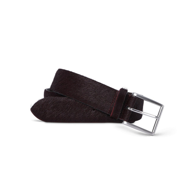Belt - Calf Leather & Hair Silver Buckle