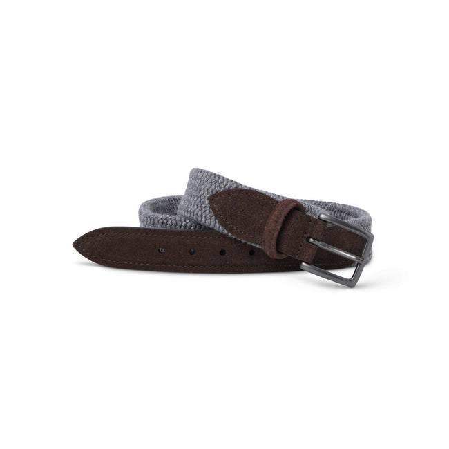  Belt - Woven With Suede Details Elastic