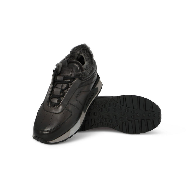 Sneakers - AMG Leather Fur-Lined Lace-Ups
