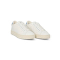 Sneakers - Bi-Material Microfiber & Leather Lace-Ups