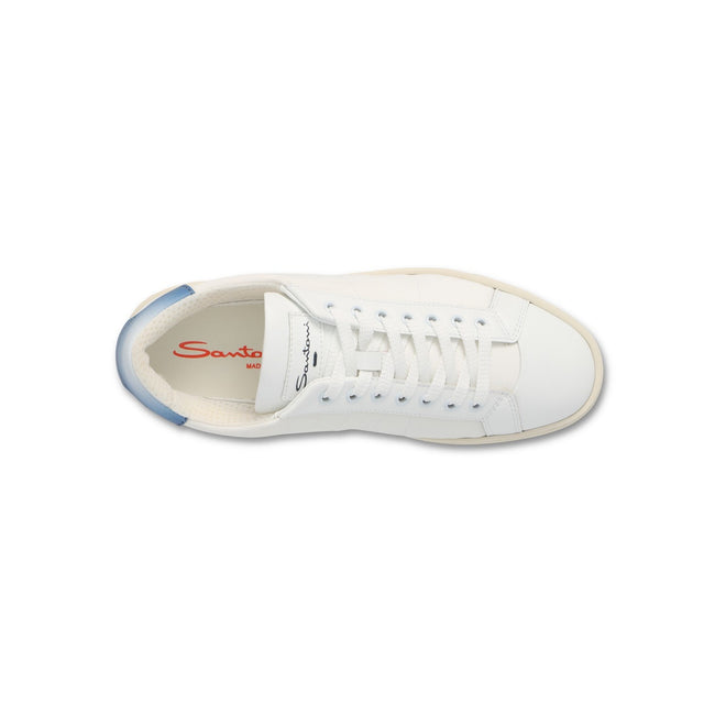 Sneakers - Bi-Material Microfiber & Leather Lace-Ups