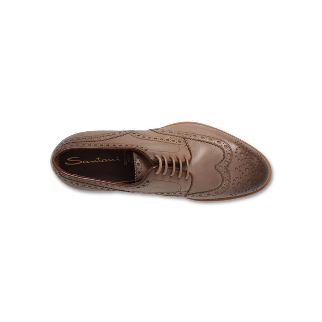 Derbies Full Brogue Plain Colour Leather Lace-Ups