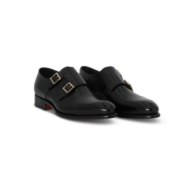 Double Monks - Bi-Material Leather & Exotic Leather