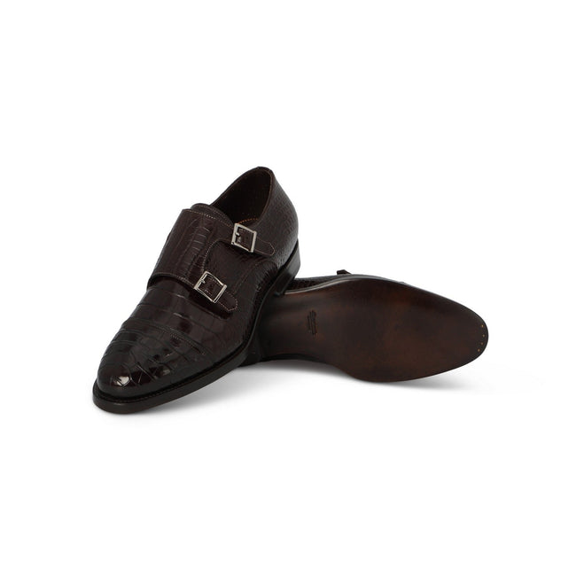 Double Monks Plain Colour Alligator