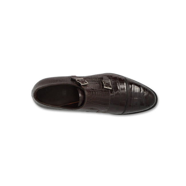 Double Monks Plain Colour Alligator