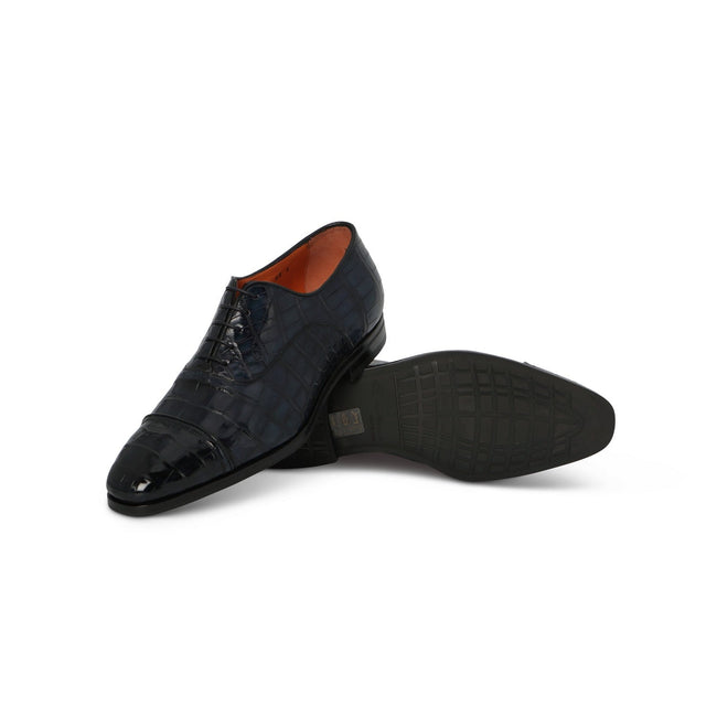 Oxfords Plain Colour Alligator Lace-Ups