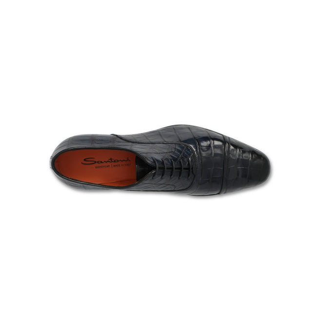 Oxfords Plain Colour Alligator Lace-Ups