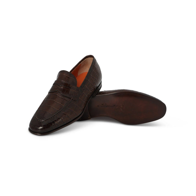 Loafers Plain Colour Alligator Apron