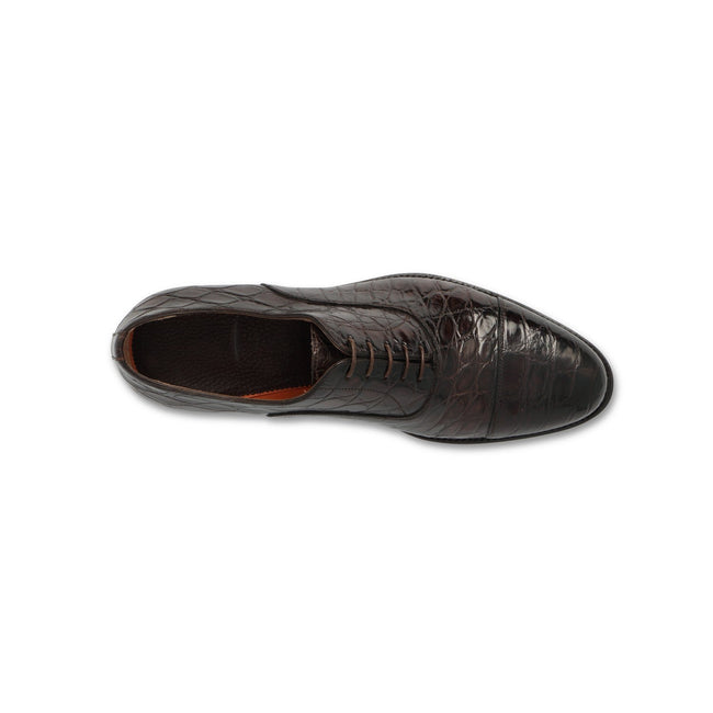 Oxfords Plain Colour Alligator Lace-Ups