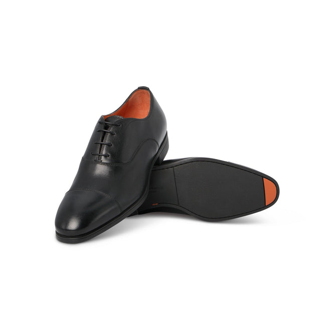 Oxfords - SIMON Polished Leather & Rubber Soles Lace-Ups