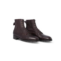 Boots - GALWAY UTAH Grained Leather & Dainite Soles Lace-Ups Eyelets + Hooks 