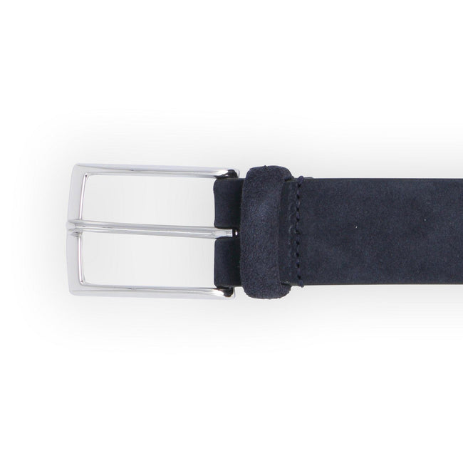 Belt - Genuine Leather Suede Silver Buckle