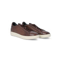 Sneakers - Smooth Leather & Rubber Soles Lace-Ups