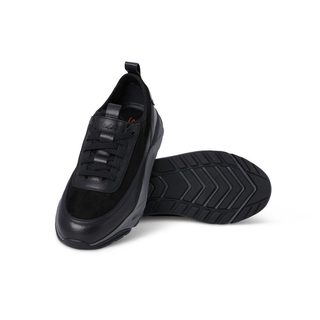 Sneakers - Suede,Grained Leather & Rubber Soles Lace-Ups
