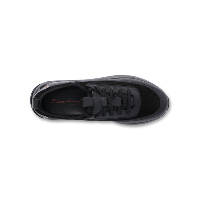 Sneakers - Suede,Grained Leather & Rubber Soles Lace-Ups