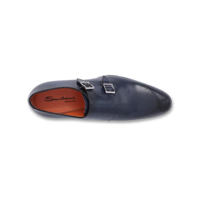 Double Monks - Patinated Leather & Leather Soles + Medallion