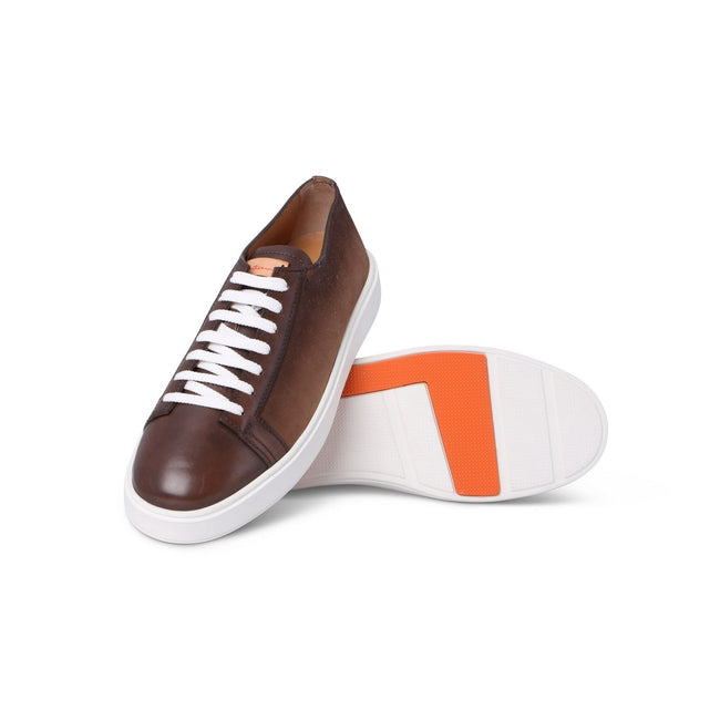 Sneakers - NEW CLEANIC Patinated Leather, Nubuck & Rubber Soles Lace-Ups