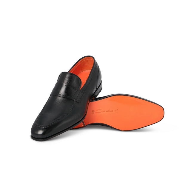 Loafers - Distressed Grained Leather & Leather Soles + Apron